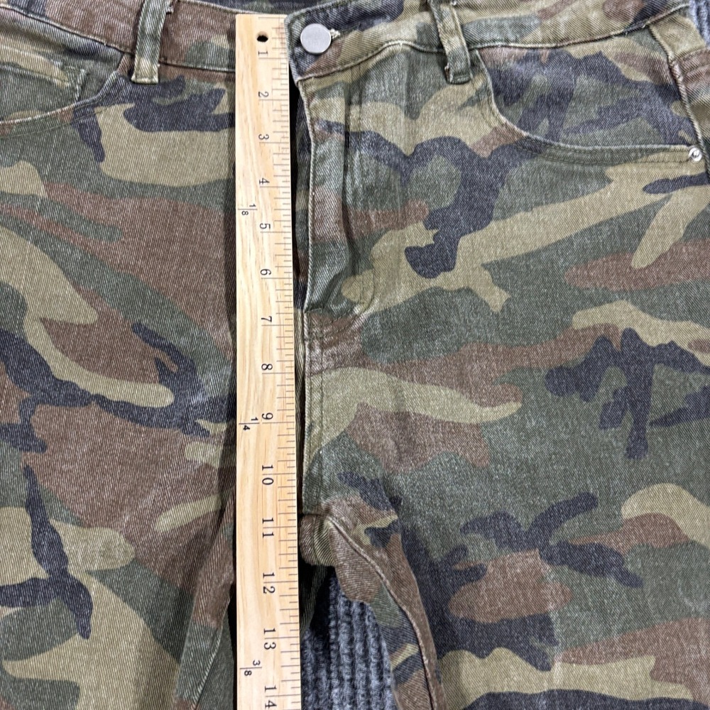 SHEIN Skinny Jeans Women Size 36 Green Camo Print High Rise Stretch - Picture 4 of 10